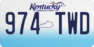 KY license plate 974TWD