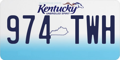KY license plate 974TWH