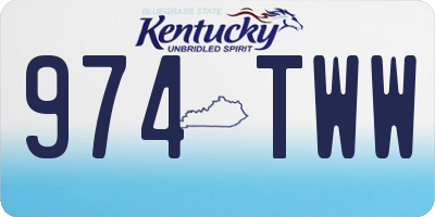 KY license plate 974TWW