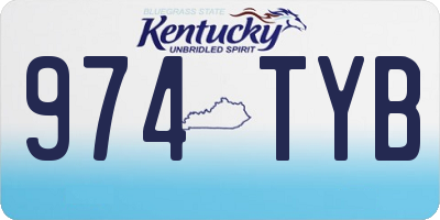 KY license plate 974TYB