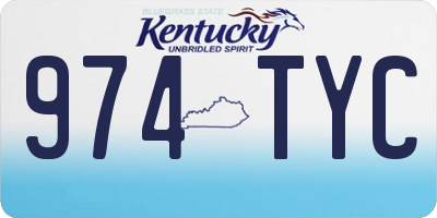 KY license plate 974TYC