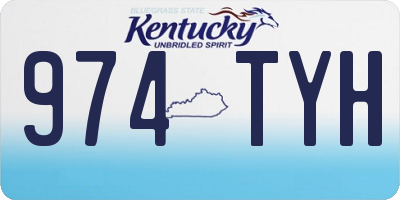 KY license plate 974TYH