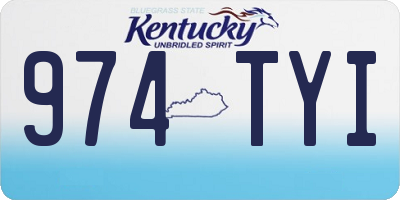KY license plate 974TYI