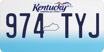 KY license plate 974TYJ