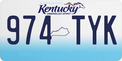 KY license plate 974TYK