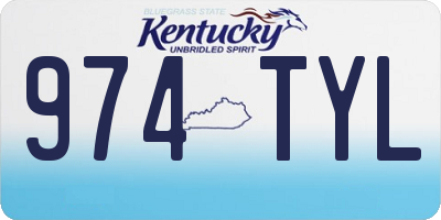 KY license plate 974TYL