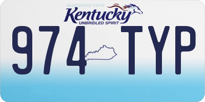 KY license plate 974TYP
