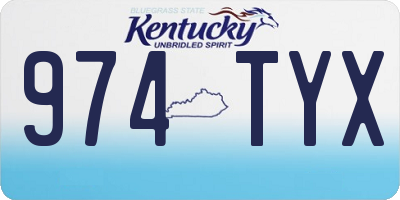 KY license plate 974TYX