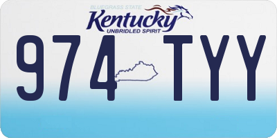 KY license plate 974TYY