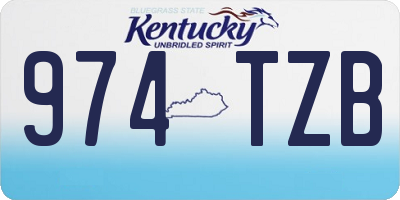 KY license plate 974TZB