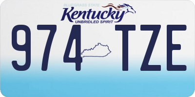 KY license plate 974TZE