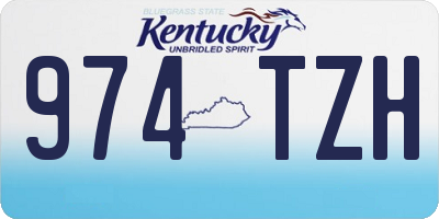 KY license plate 974TZH