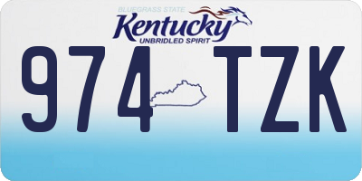 KY license plate 974TZK