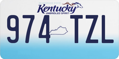 KY license plate 974TZL
