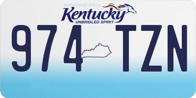 KY license plate 974TZN