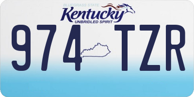 KY license plate 974TZR