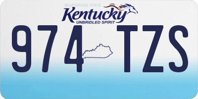 KY license plate 974TZS