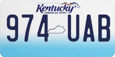 KY license plate 974UAB