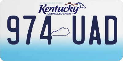 KY license plate 974UAD