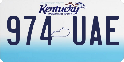 KY license plate 974UAE