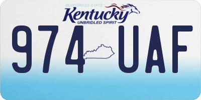KY license plate 974UAF