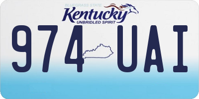 KY license plate 974UAI