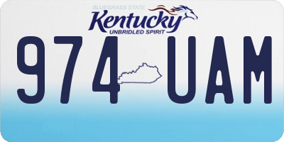 KY license plate 974UAM