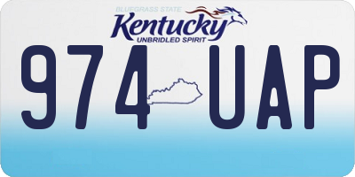 KY license plate 974UAP