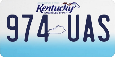 KY license plate 974UAS