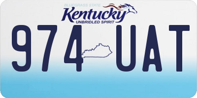 KY license plate 974UAT