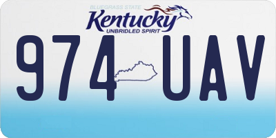 KY license plate 974UAV