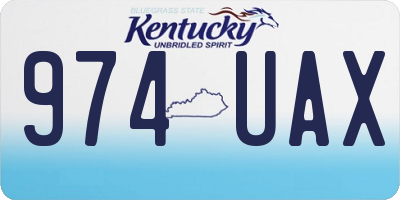 KY license plate 974UAX