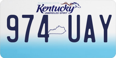 KY license plate 974UAY