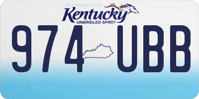KY license plate 974UBB