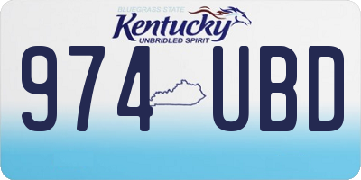 KY license plate 974UBD
