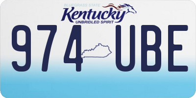 KY license plate 974UBE