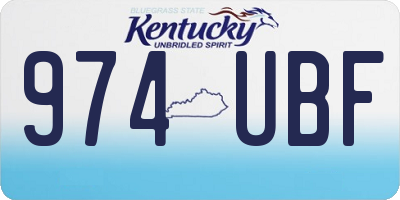KY license plate 974UBF