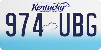 KY license plate 974UBG