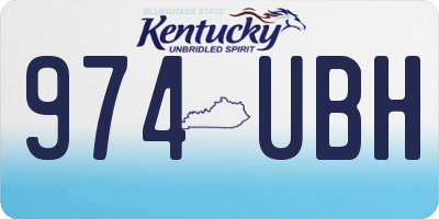 KY license plate 974UBH