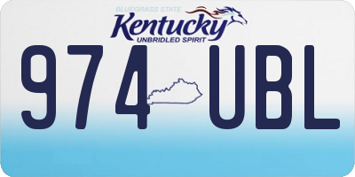 KY license plate 974UBL