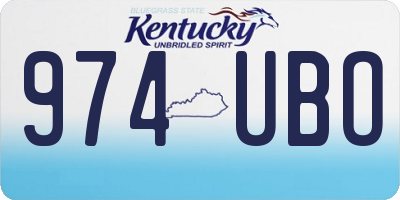 KY license plate 974UBO