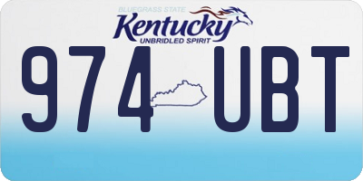KY license plate 974UBT
