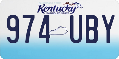 KY license plate 974UBY