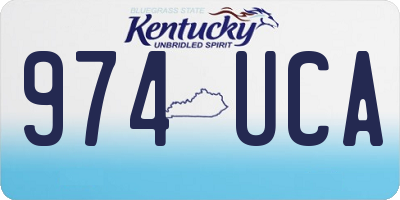 KY license plate 974UCA