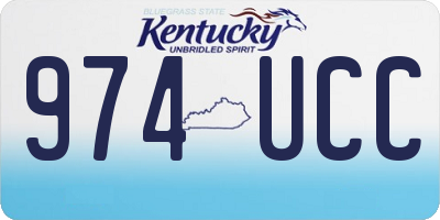 KY license plate 974UCC