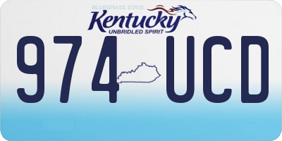KY license plate 974UCD