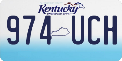 KY license plate 974UCH