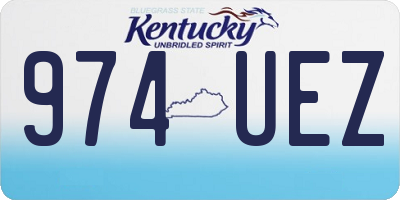 KY license plate 974UEZ