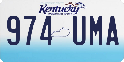 KY license plate 974UMA