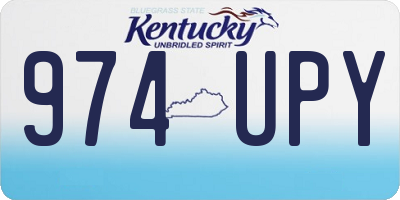 KY license plate 974UPY
